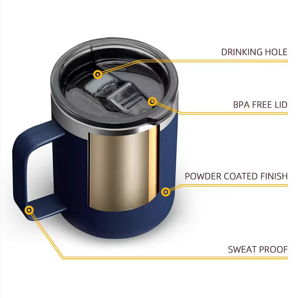 Fast Froth Stainless Steel Travel Coffee Mug- Double Wall