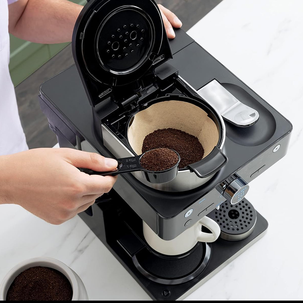 Fast Froth Espresso & Coffee Maker & Barista System, 3 Espresso Brew Styles