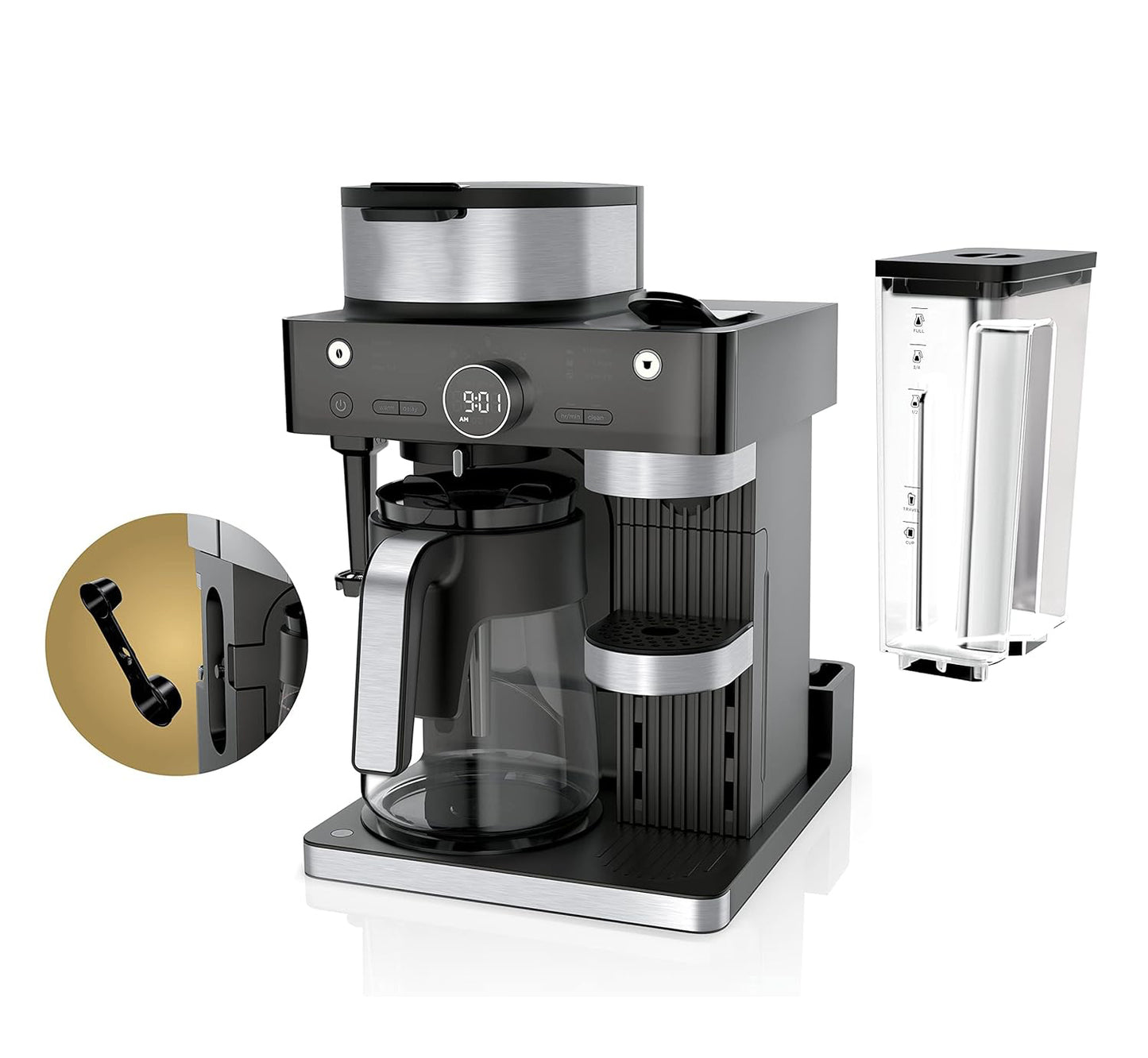 Fast Froth Espresso & Coffee Maker & Barista System, 3 Espresso Brew Styles